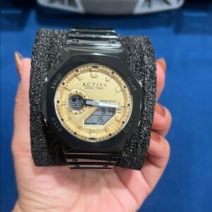 Ativa Black and Gold Watch